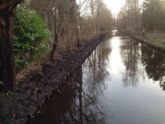 Nieuwe beschoeiing westzijde